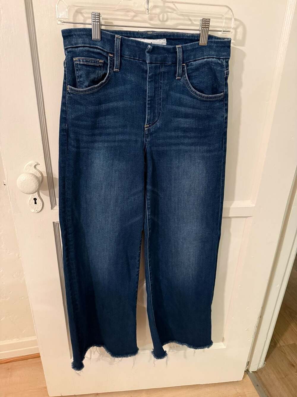 Frank & Eileen Galway High-Rise Wide-Leg Raw Hem Jeans